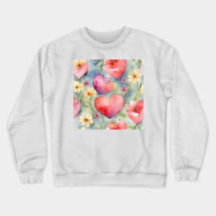 watercolor heart Crewneck Sweatshirt